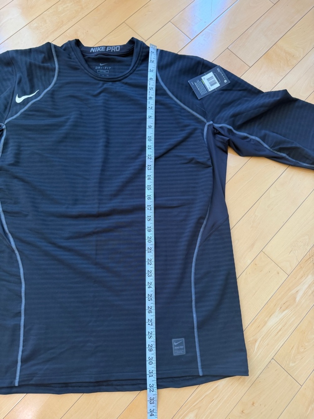 Nike Pro Men’s Long Sleeve Fitted Top Black XXL - Picture 7 of 14